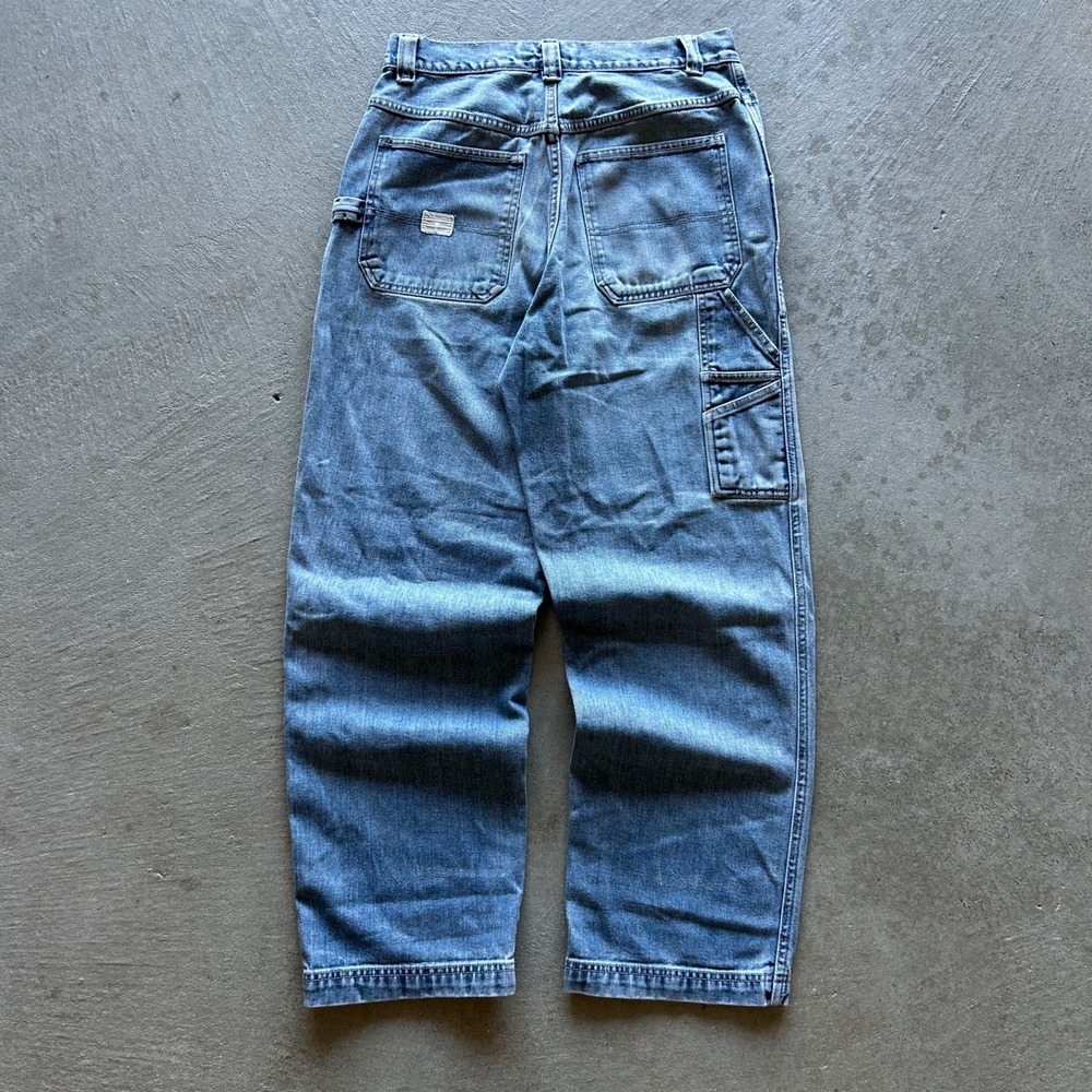 Vintage 90s Old Navy Painters Jeans Size 32x32 Blue Light Wash Denim Carpenter